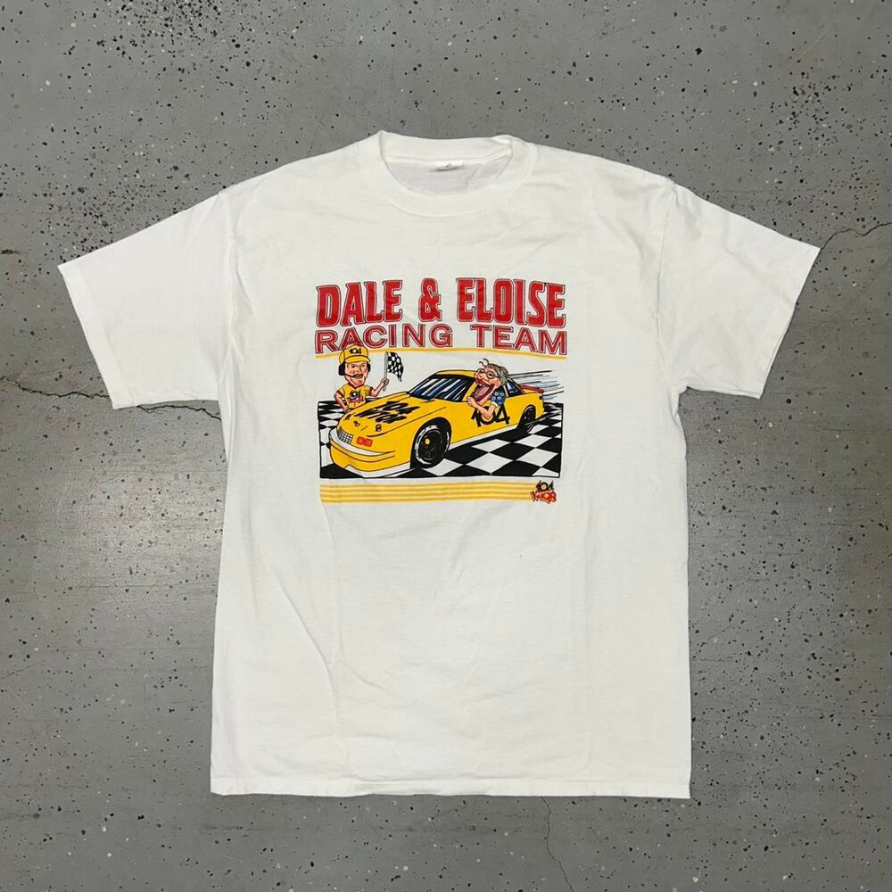 VTG 1990s Dale Racing Team white t-shirt
